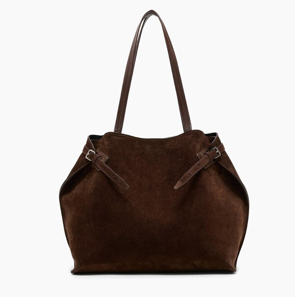 Proenza Schouler Days Suede Tote Bag in Chocolate